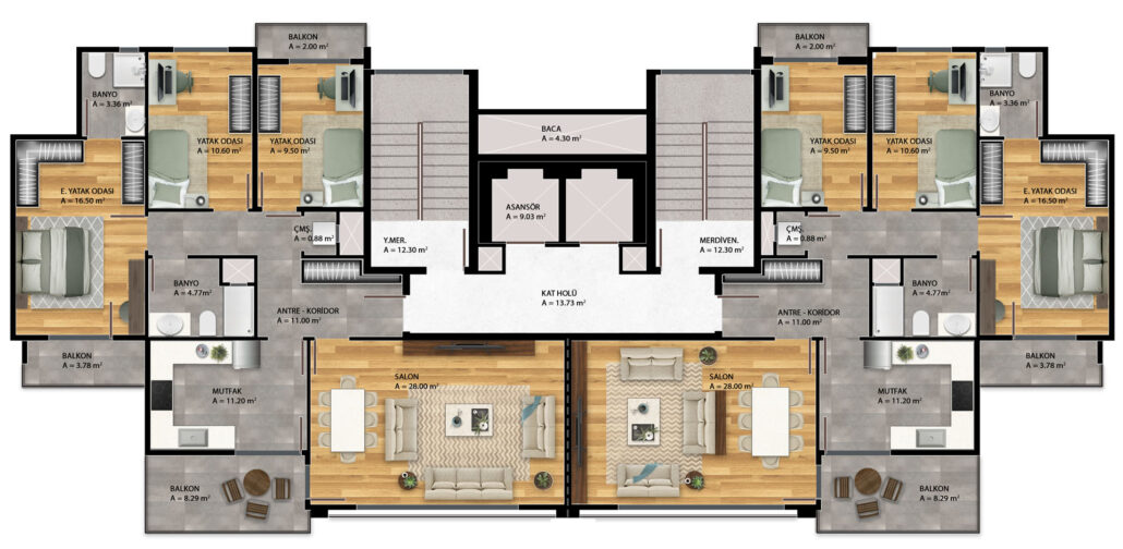 Akser Çorlu Kat Planı 1