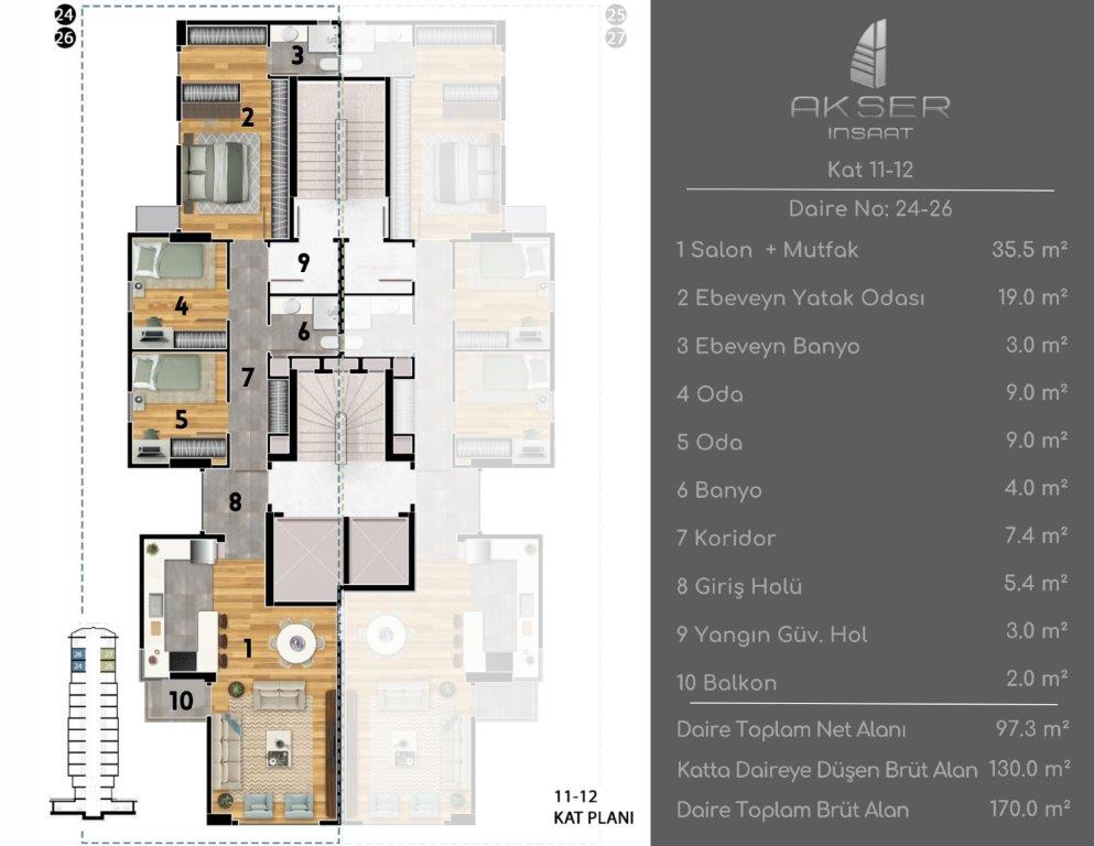 Feneryolu Kat Planı 16
